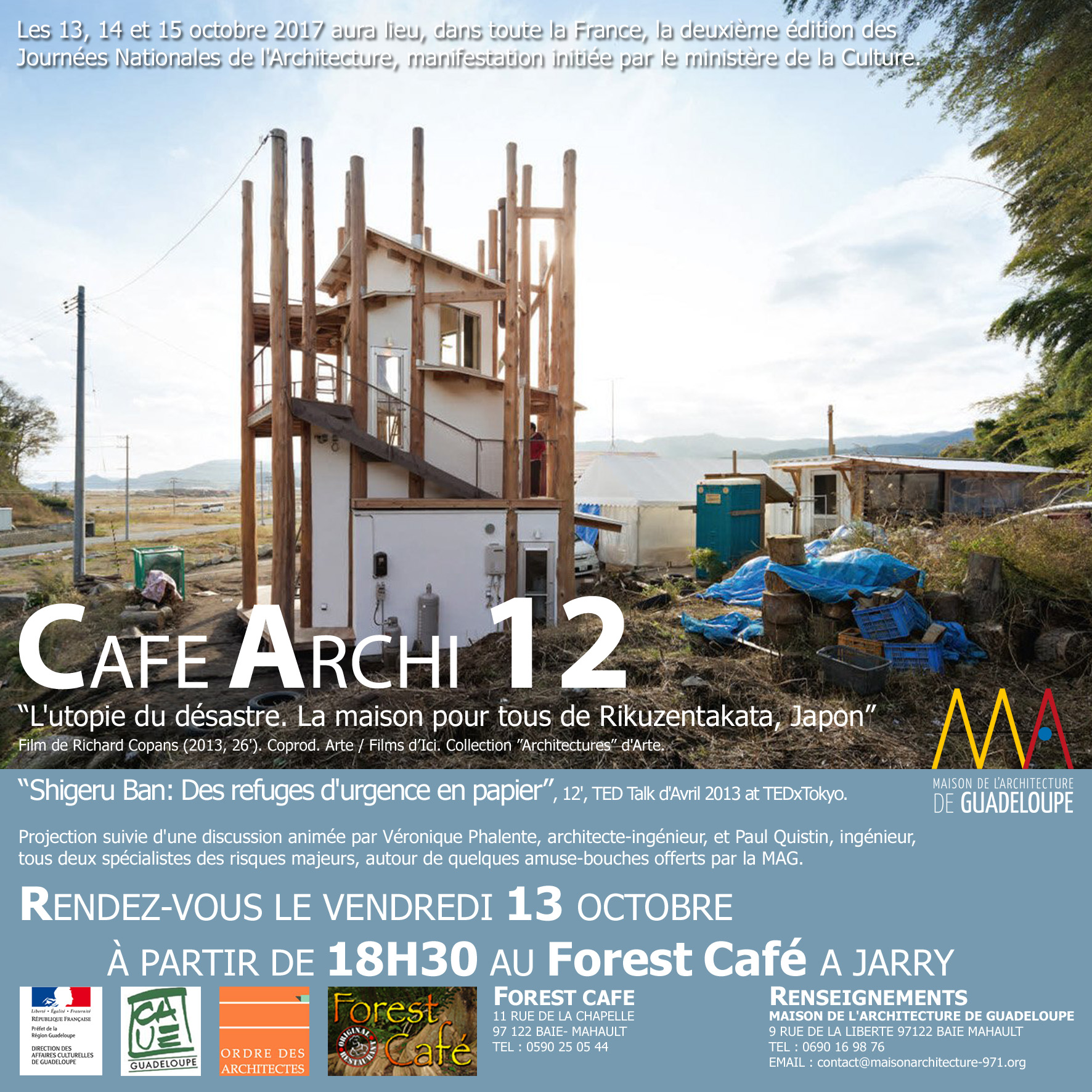 You are currently viewing Café archi #12 : L’Utopie du desastre. la maison pour tous de Rikuzentakata, Japon »