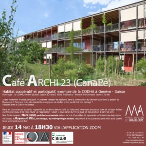 Lire la suite à propos de l’article Café Archi Canapé Jeudi 14 mai à 18h30 de #chezvous sur ZOOM