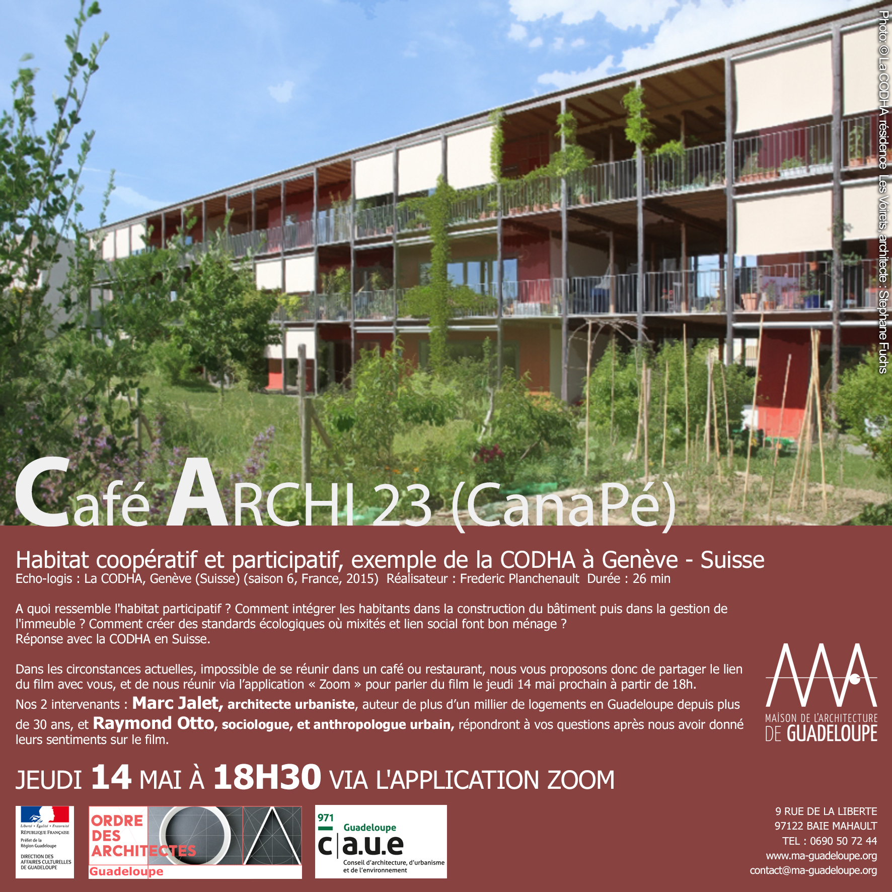 You are currently viewing Café Archi Canapé Jeudi 14 mai à 18h30 de #chezvous sur ZOOM