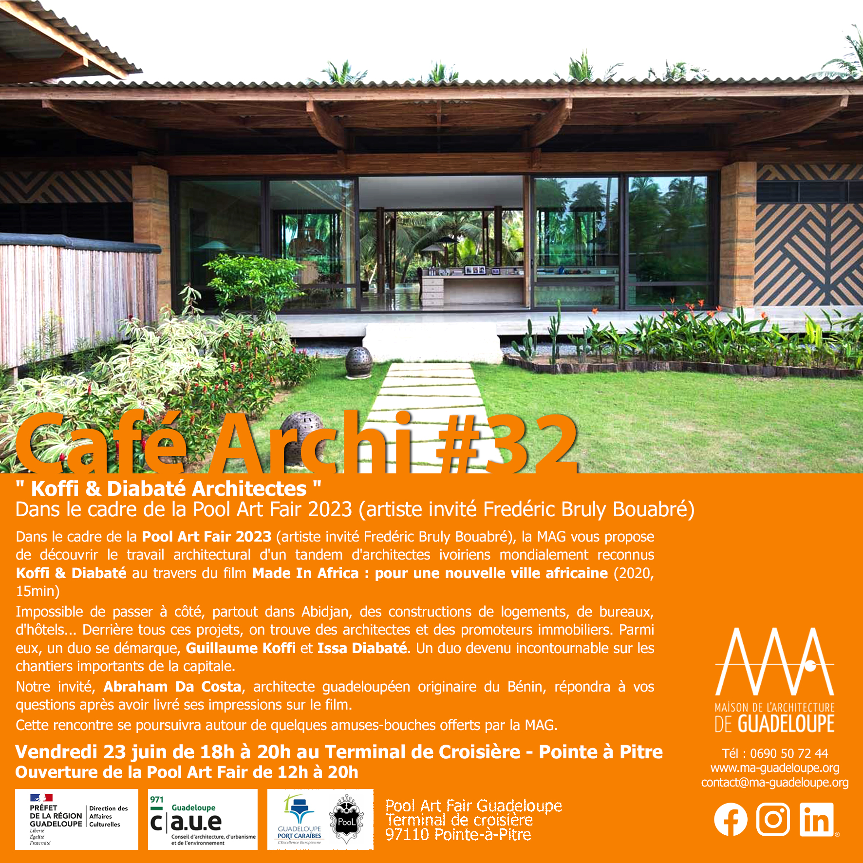 Lire la suite à propos de l’article Café Archi #32 : « Koffi & Diabaté Architectes » dans le cadre de la Pool Art Fair 2023, vendredi 23 juin à 18h