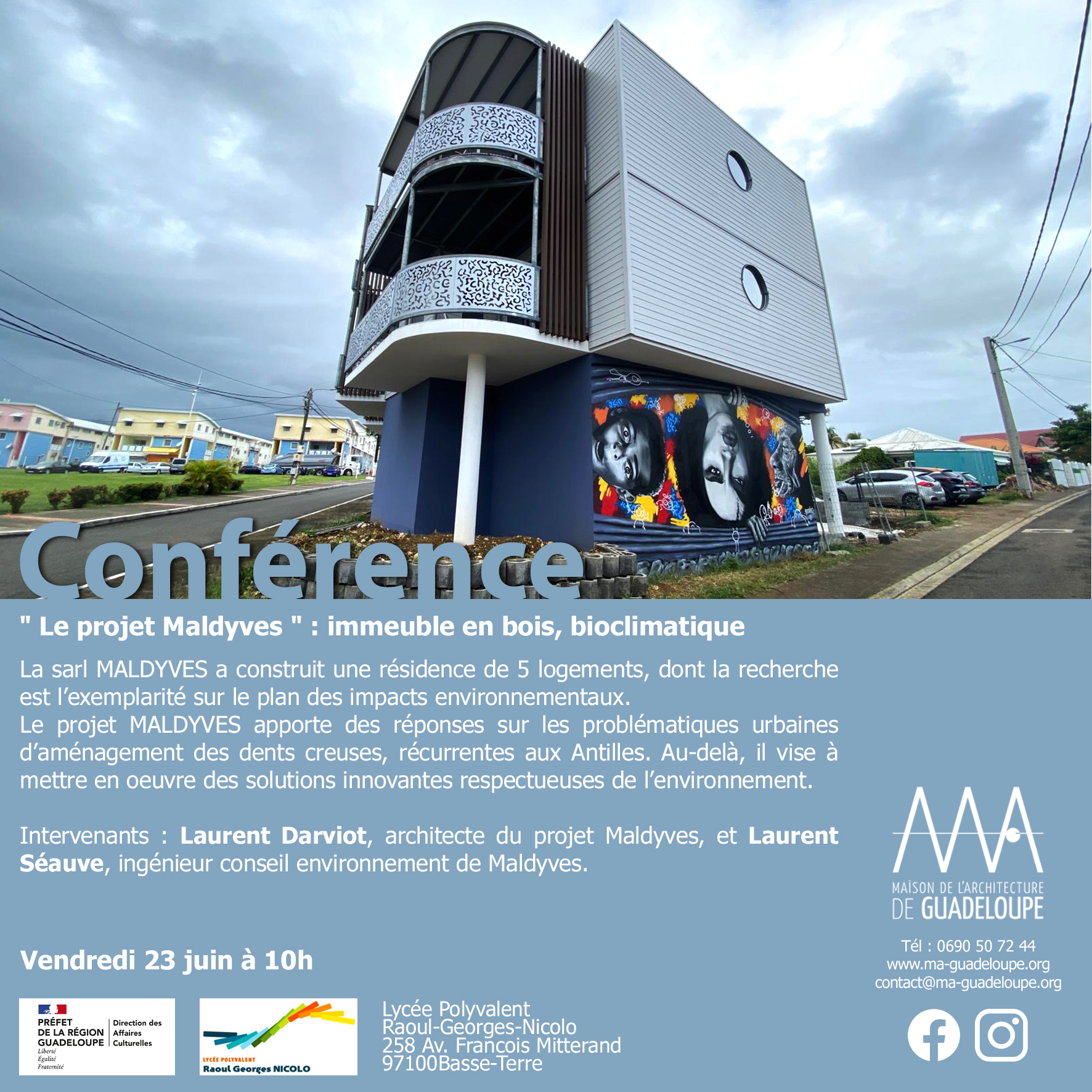 You are currently viewing Retour en image : Conférence « Le projet Maldyves », le vendredi 23 juin au Lycée Raoul-Georges Nicolo