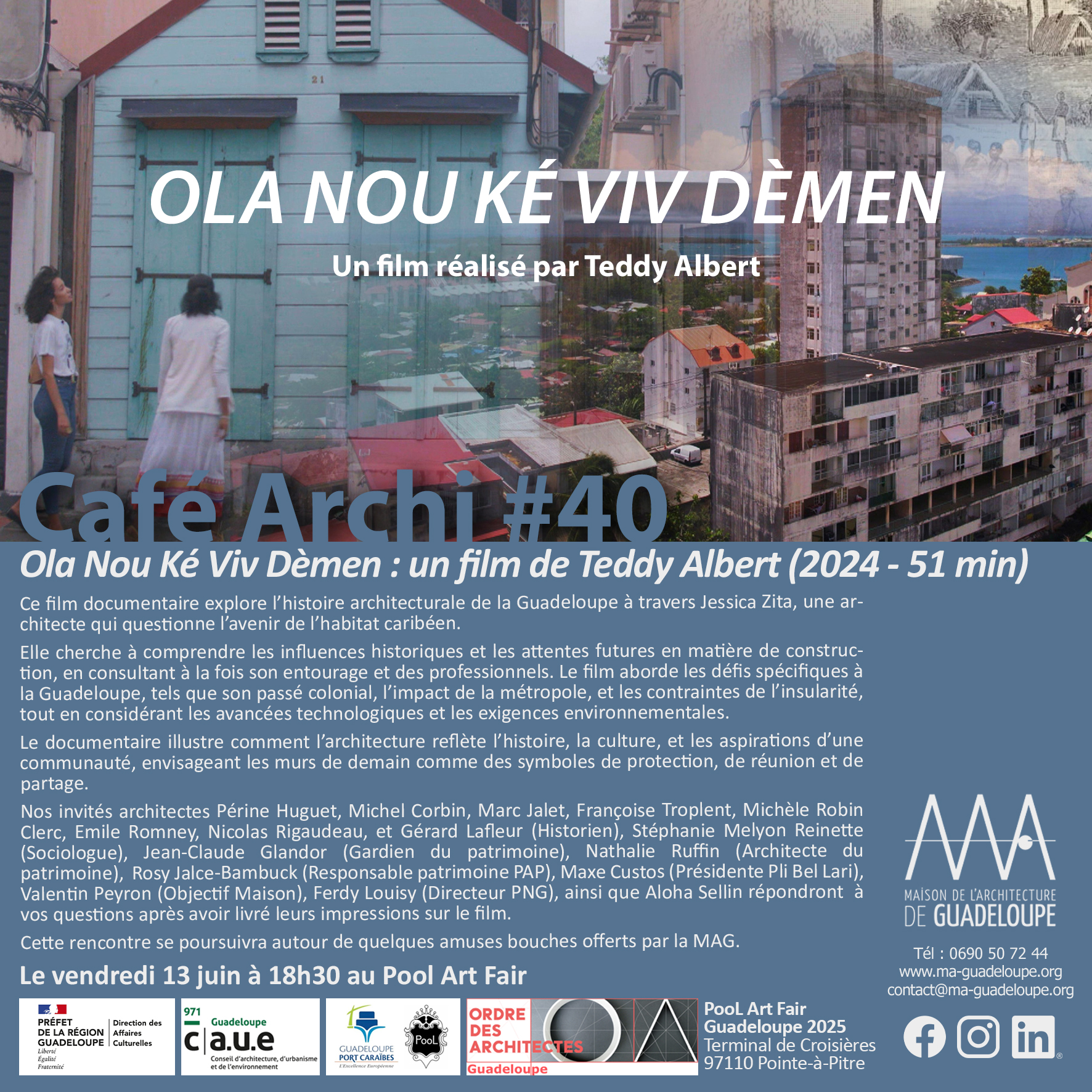 You are currently viewing Café Archi #40 – spécial Pool Art Fair : « Ola Nou Ké Viv Dèmen » de Teddy Albert (inscription obligatoire)