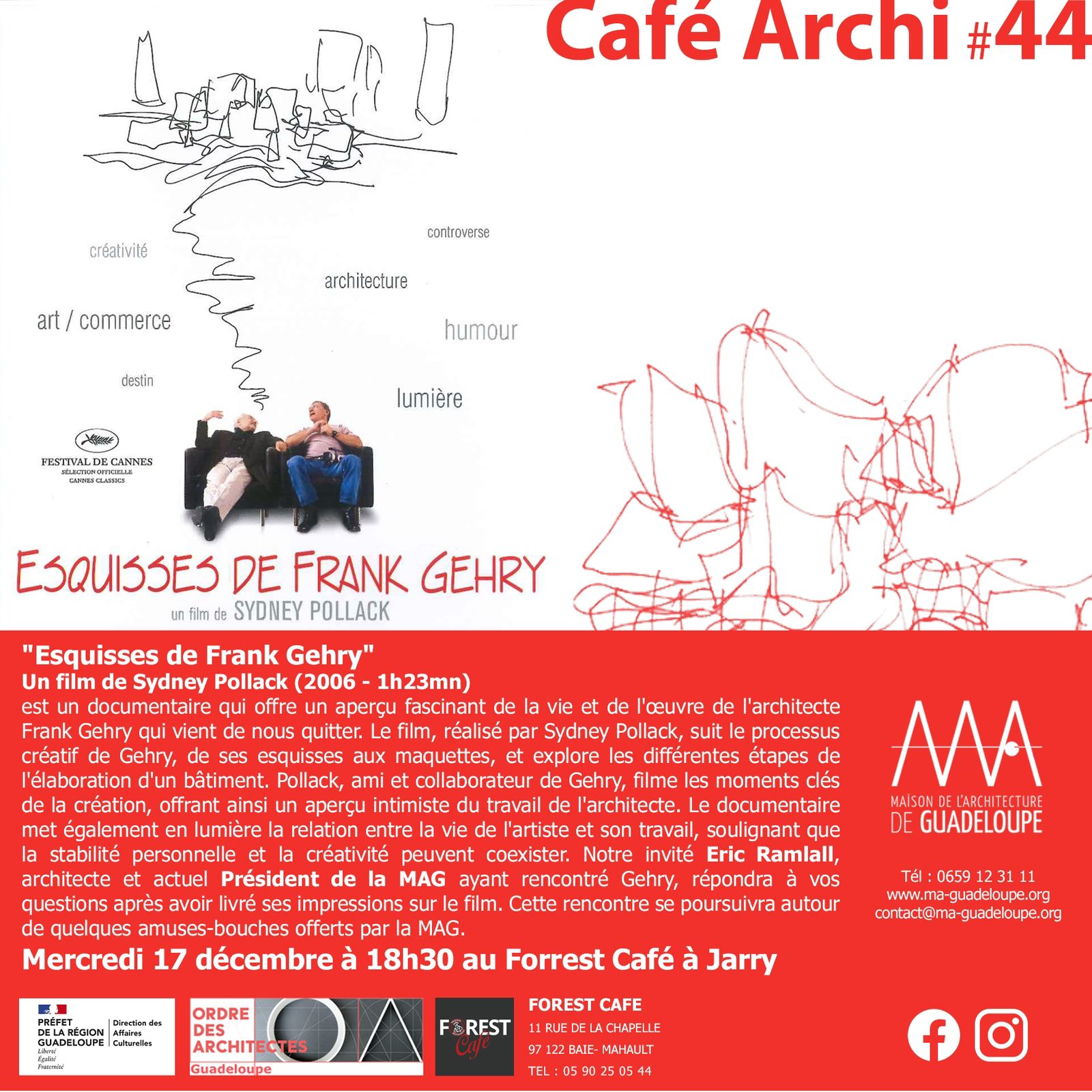 You are currently viewing Café Archi #44 : « Esquisses de Frank Gehry », mercredi 17 décembre au Forest Café