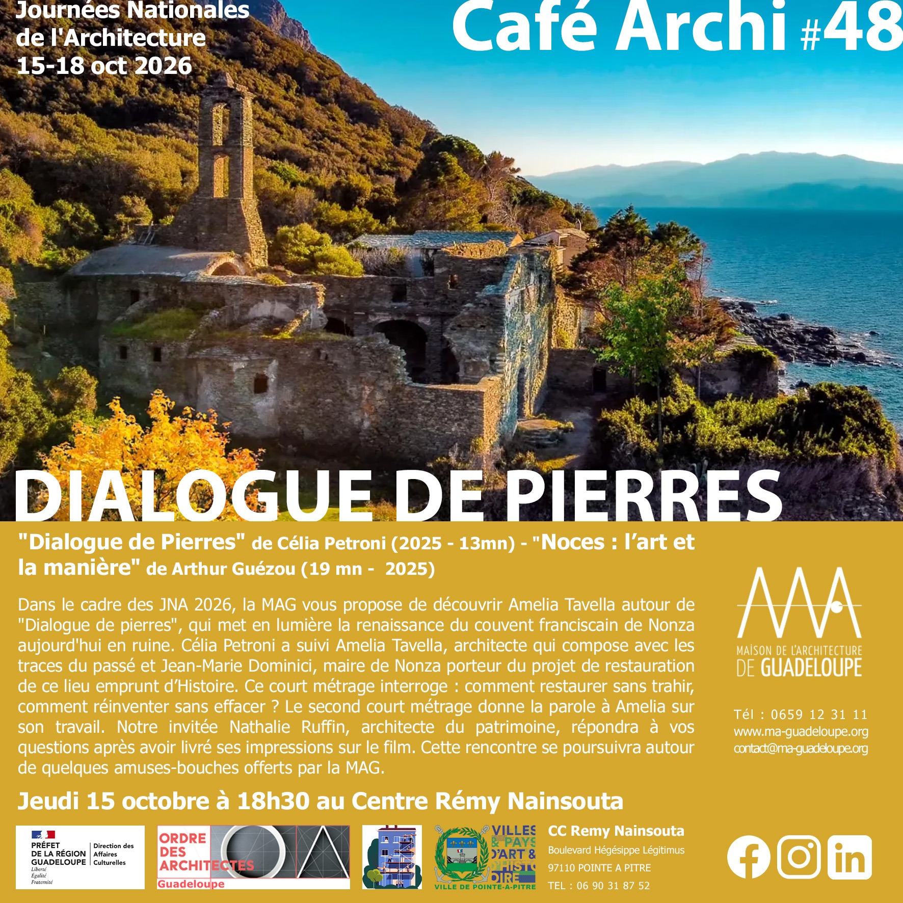 Vous consultez actuellement Café Archi #48 : Dialogue de pierres – jeudi 15 octobre au Centre Rémy Nainsouta